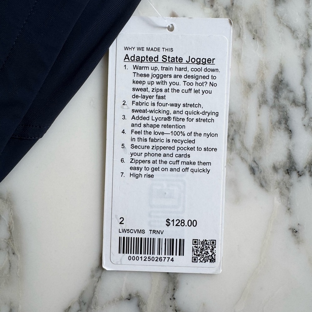 NWT Lululemon Adapted State Jogger True Navy Sz 2 MSRP $128 - Picture 10 of 11